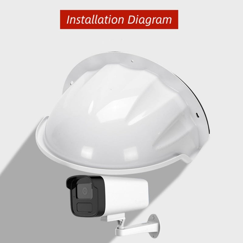 Coolotic Universal Sun Rain Shade Camera Cover Outdoor,CCTV Cam Top Cover Shield Security Protective Roof for CCTV Surveillance Camera Hikvision/Nest/Ring/Arlo/Dome/Bullet - Image 5
